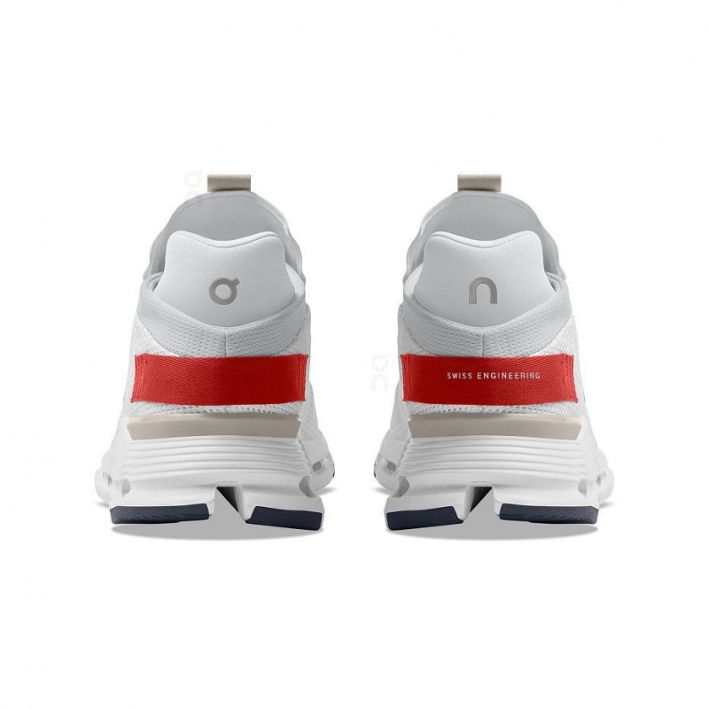 White / Red On Cloudnova Men's Sneakers | USA_ON8062