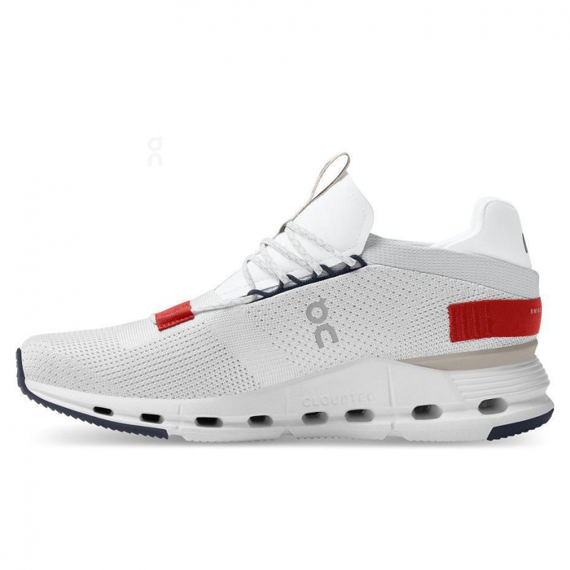 White / Red On Cloudnova Men's Sneakers | USA_ON8062