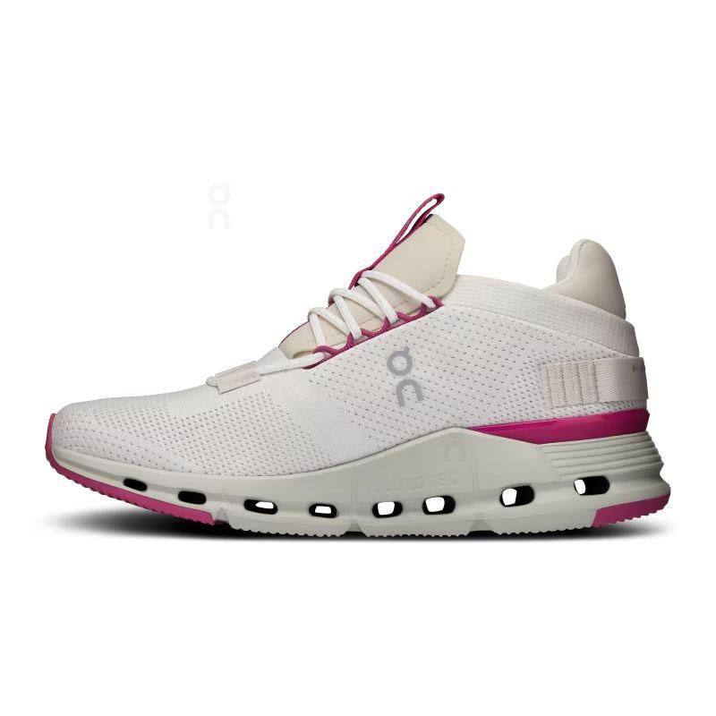 White / Red On Cloudnova Women's Sneakers | USA_ON8497