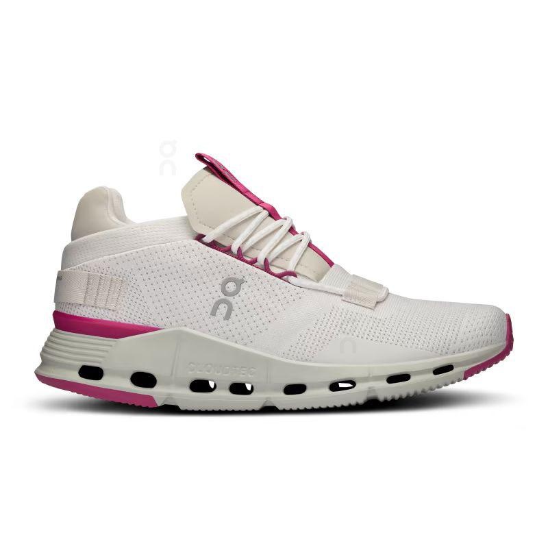 White / Red On Cloudnova Women\'s Sneakers | USA_ON8497