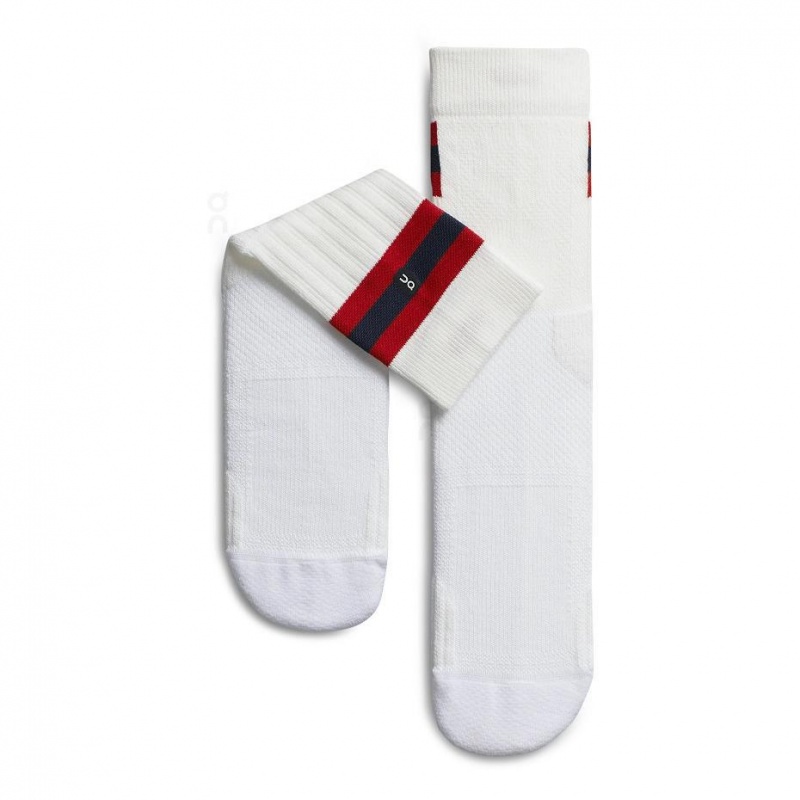 White / Red On Tennis Men\'s Socks | USA_ON8921