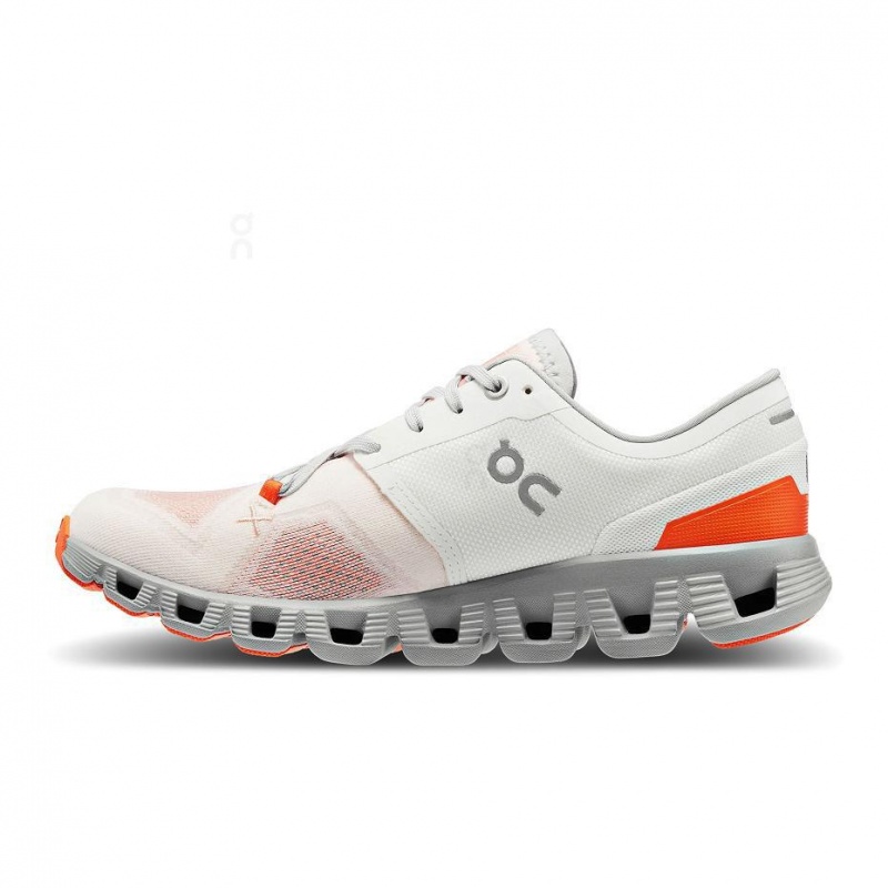 White / Rose On Cloud X 3 Women's Road Running Shoes | USA_ON9039