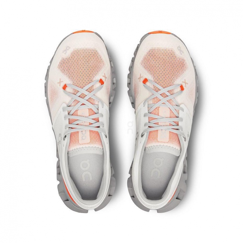 White / Rose On Cloud X 3 Women's Road Running Shoes | USA_ON9039