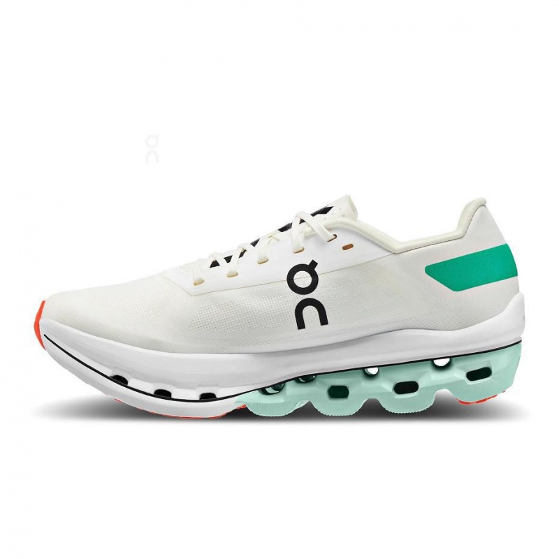 White / Turquoise On Cloudboom Echo Women's Road Running Shoes | USA_ON8177