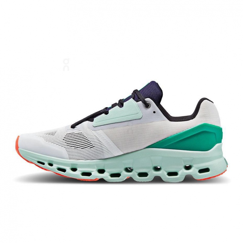 White / Turquoise On Cloudstratus Men's Road Running Shoes | USA_ON8231