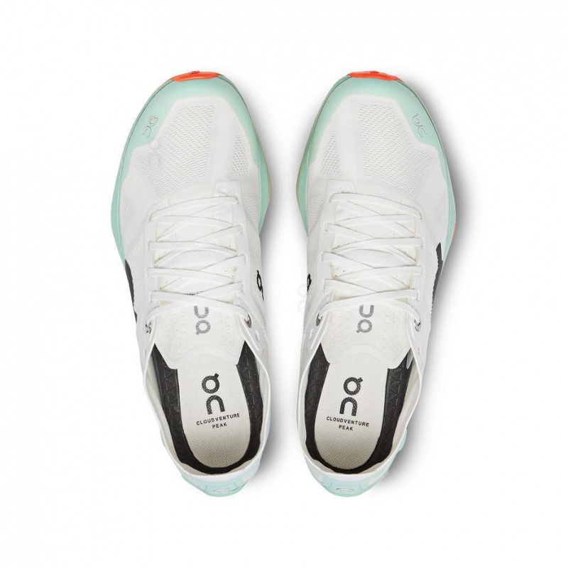 White / Turquoise On Cloudventure Peak 3 Women's Trail Running Shoes | USA_ON8344