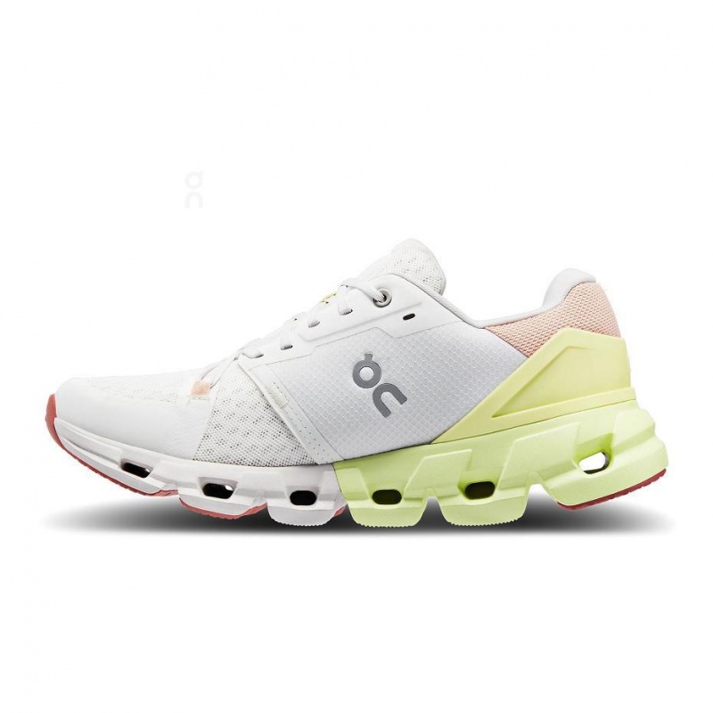 White / Yellow On Cloudflyer 4 Women's Road Running Shoes | USA_ON8657