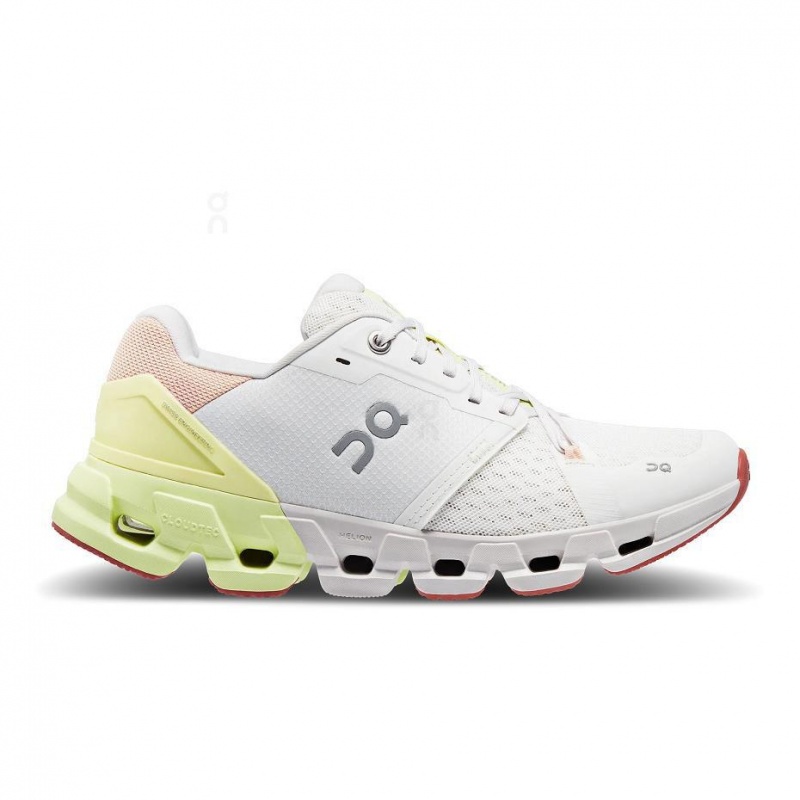White / Yellow On Cloudflyer 4 Women\'s Road Running Shoes | USA_ON8657
