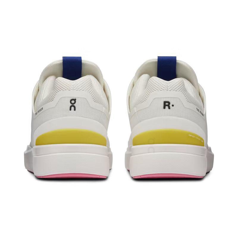White / Yellow On THE ROGER Spin Women's Sneakers | USA_ON8490