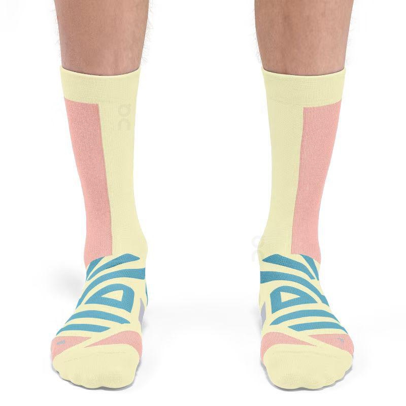Yellow On Performance High Men's Socks | USA_ON8016
