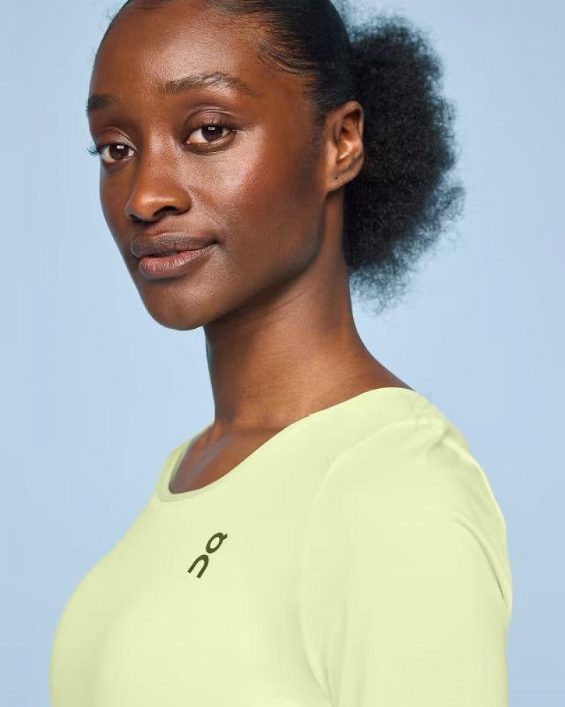 Yellow On Performance Long-T Women's T-shirts | USA_ON8763