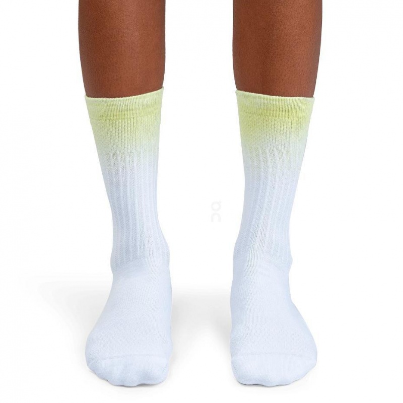 Yellow / White On All-Day Men's Socks | USA_ON8057